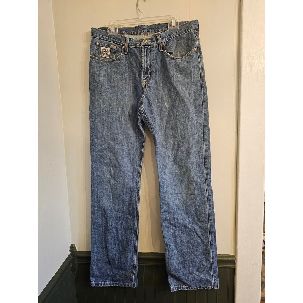 Cinch Mens Medium Wash Relaxed Fit Straight Leg Jeans 35x36 MB92834013